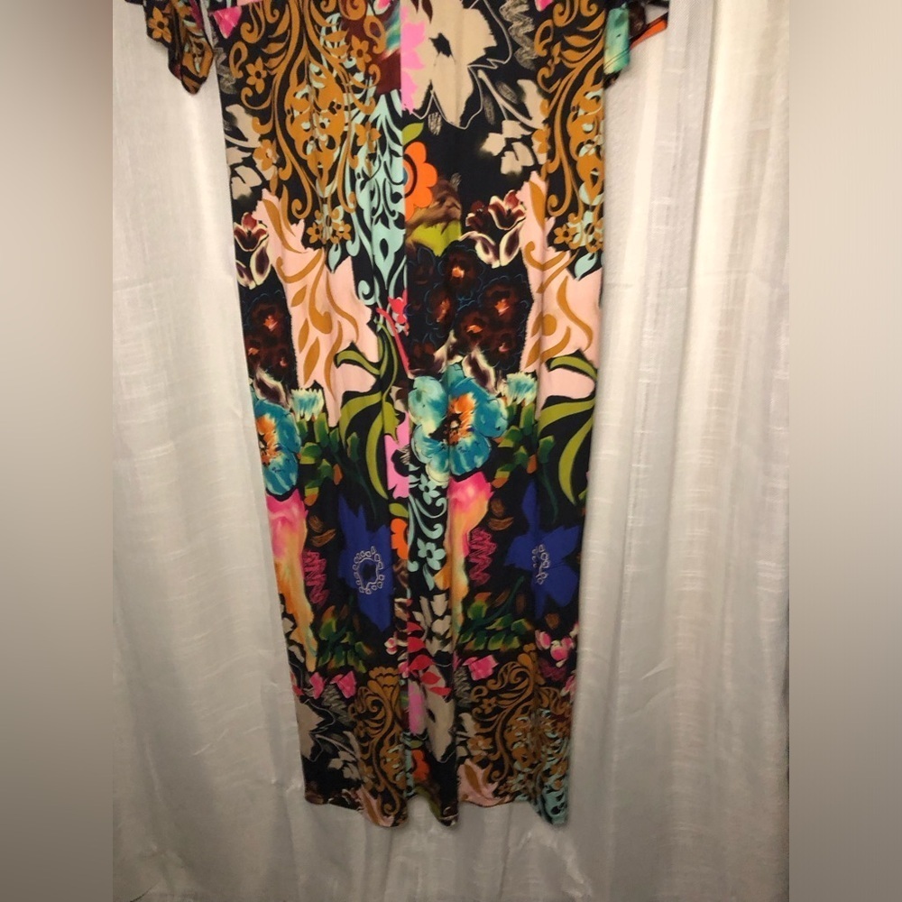 Floral Multicolor Maxi Dress Large - Picture 14 of 16